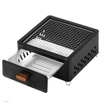 Portable Tabletop Charcoal Grill in Black – Compact BBQ for Camping & Outdoor Cooking | Campfire
