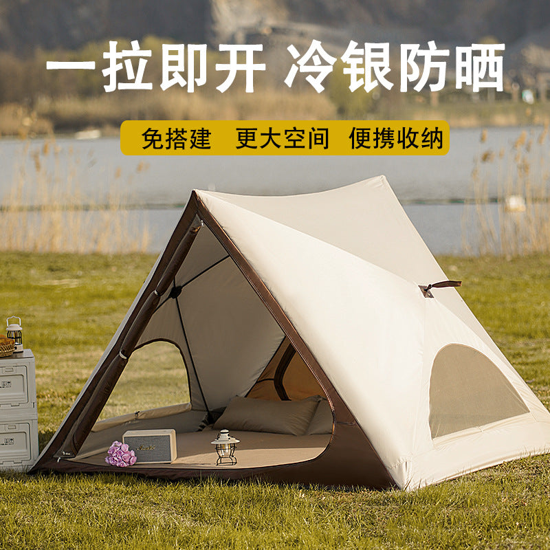Auto Quick-Open Beach & Camping Tent – UV Protection, 4-Season, 210D Oxford