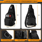 Outdoor Tactical Crossbody Bag with 250-Piece Emergency Survival Kit – First Aid Trauma Pack
