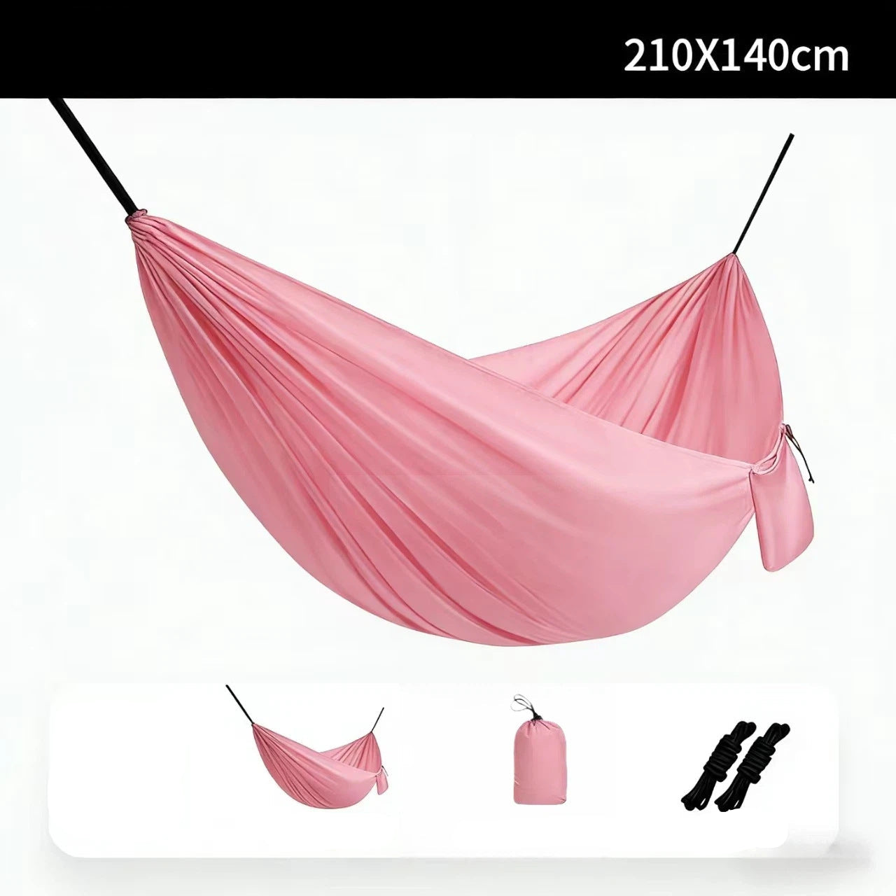 Lightweight Parachute Hammock — Outdoor Camping Double Swing for Adults (Anti-Rollover)