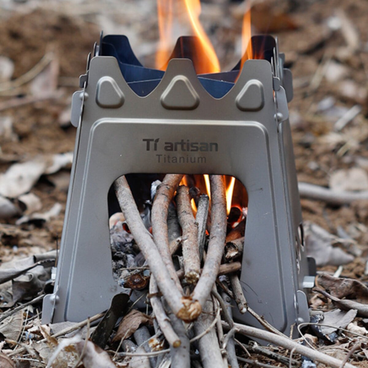 WS009 Titanium Wood Burning Camp Stove – Ultralight Portable Outdoor Furnace