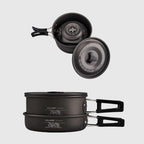 WELLHIKE Lightweight Camping Cookware Set – Pot, Pan, Wok & Kettle (1–2 Person)