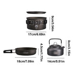 WELLHIKE Lightweight Camping Cookware Set – Pot, Pan, Wok & Kettle (1–2 Person)