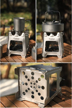WS009 Titanium Wood Burning Camp Stove – Ultralight Portable Outdoor Furnace