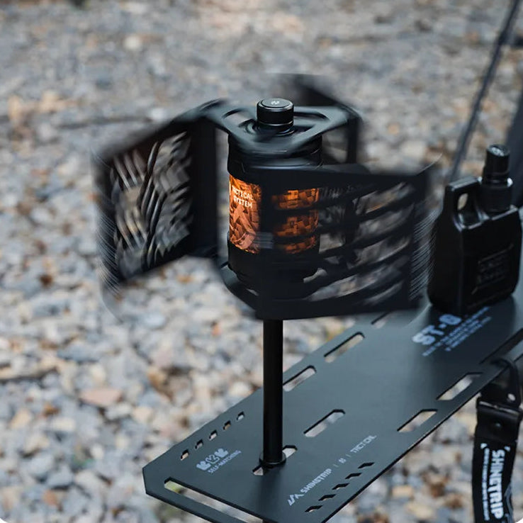 Rotating Shadow Lamp – Tactical Camping Atmosphere Light with 19 LED Array