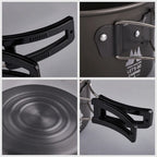 WELLHIKE Lightweight Camping Cookware Set – Pot, Pan, Wok & Kettle (1–2 Person)