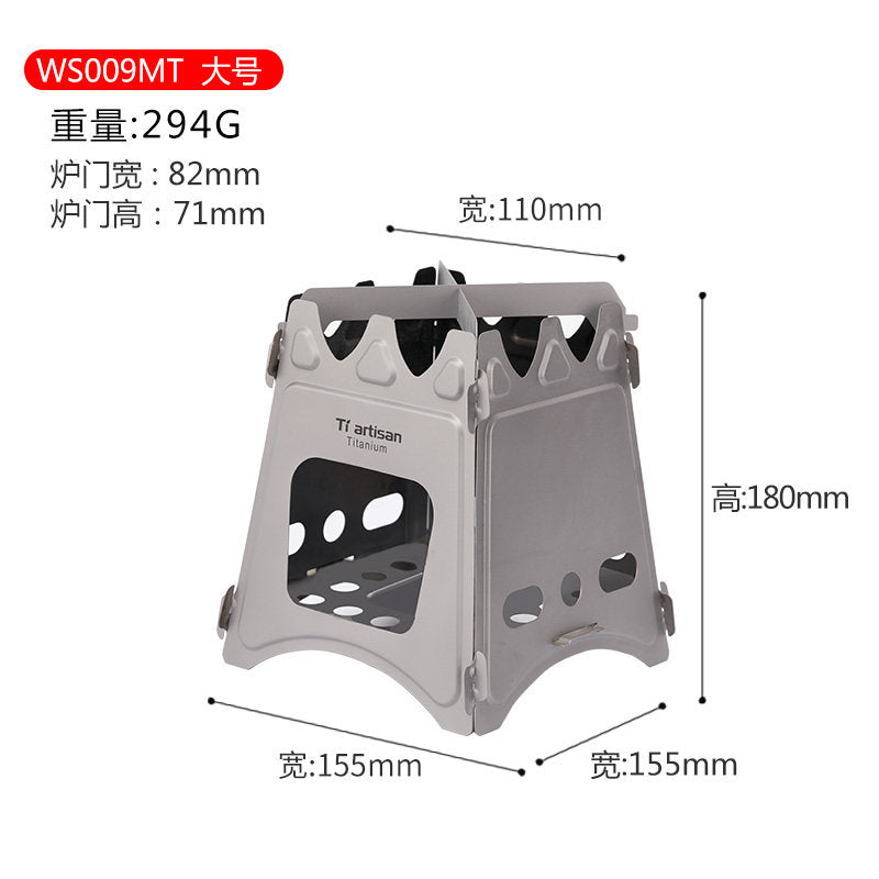 WS009 Titanium Wood Burning Camp Stove – Ultralight Portable Outdoor Furnace