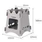 WS009ST pure titanium wood burning camp stove small size, ultralight 200g portable outdoor furnace for camping and backpacking
