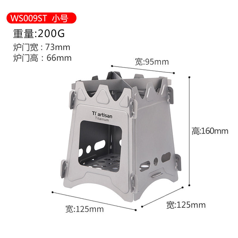 WS009 Titanium Wood Burning Camp Stove – Ultralight Portable Outdoor Furnace