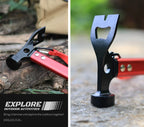 XITU A078 Multi-Tool Camping Hammer – Carbon Steel Head | Nail Puller, Flat Shovel & Bottle Opener