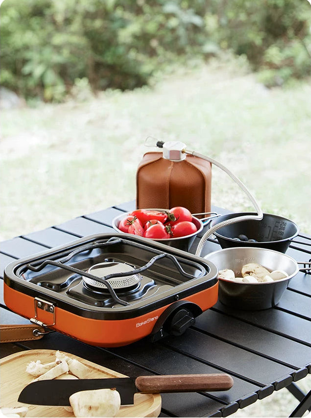 Bakerstone Portable Camping Stove – Windproof Gas Shell Stove for Picnic & Outdoor Cooking
