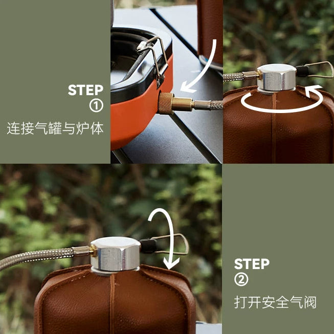 Bakerstone Portable Camping Stove – Windproof Gas Shell Stove for Picnic & Outdoor Cooking